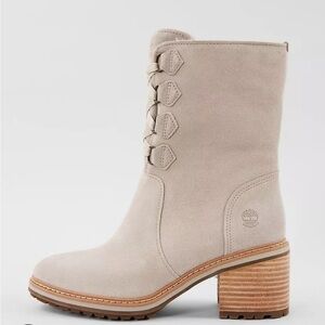 Timberland Women's Beige Lace-Up Boots